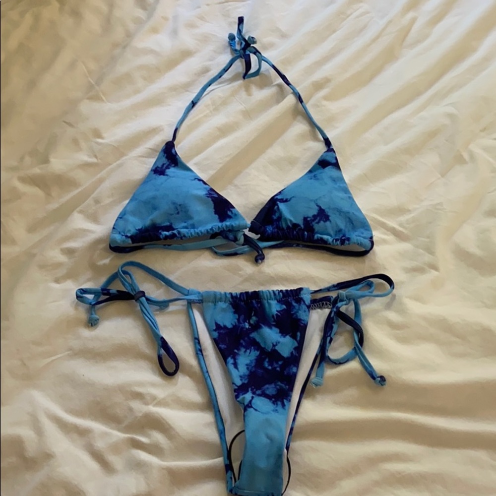 Blue Tie-dye bikini from SHEIN